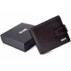 OCHNIK SL-191-89 brązowy skórzany portfel męski – widok z przodu / OCHNIK SL-191-89 brown men’s leather wallet – front v